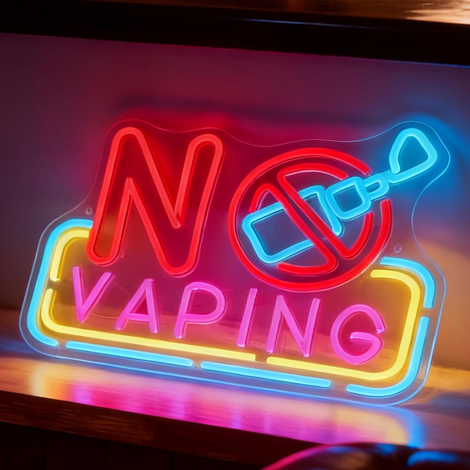 Vape Decoration - Lampu Neon LED Tanpa Vaping, Ditenagai