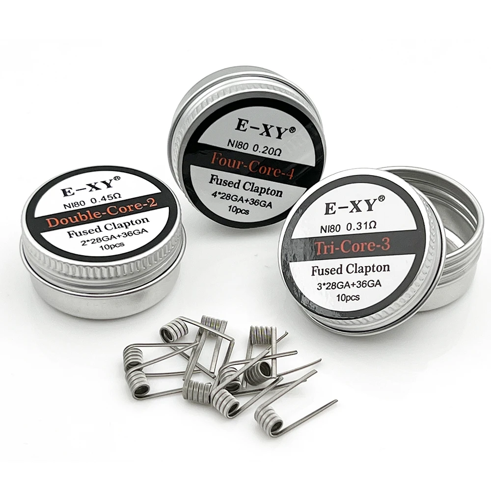 Coil Building Kit - 10 buah/kotak Ni80 koil Prebuilt Fuse